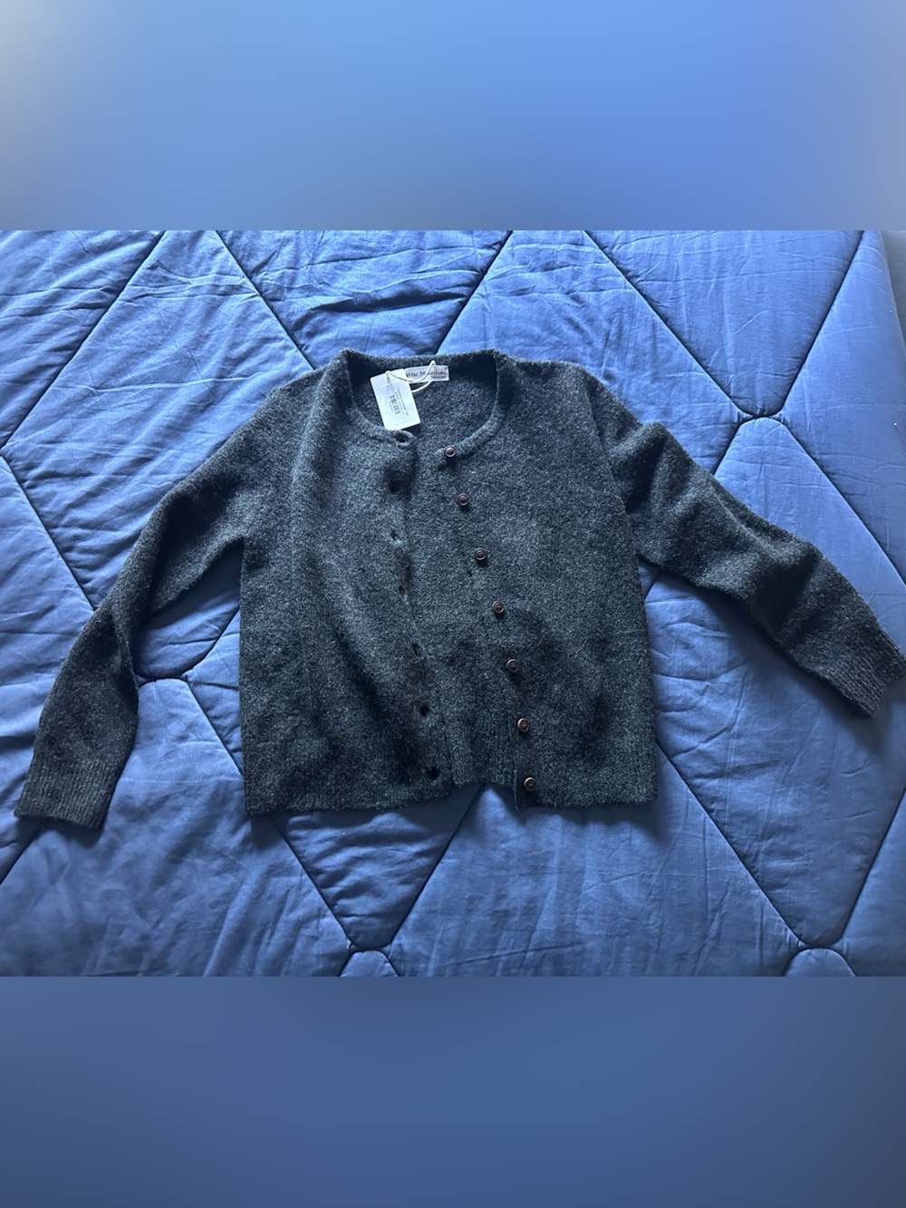 Little Mountain - Classic Grey Button-Front Women's Sweater